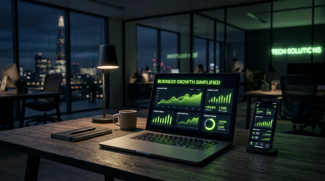 NEXGROW Growth Dashboard on Laptop and Phone